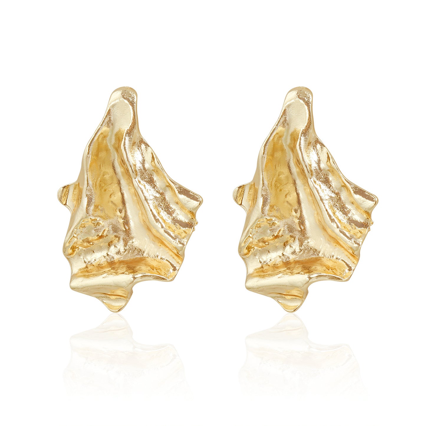 Pendientes vintage de girasol geométricos en aleación de zinc con acabado chapado para mujer