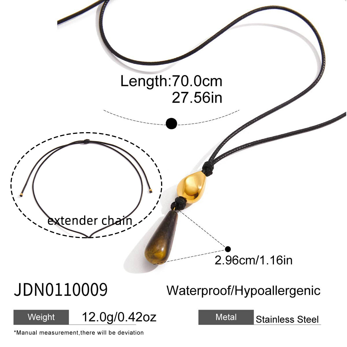 Minimalist Geometric Starfish Stainless Steel Necklace with Titanium Steel Pendant for Women