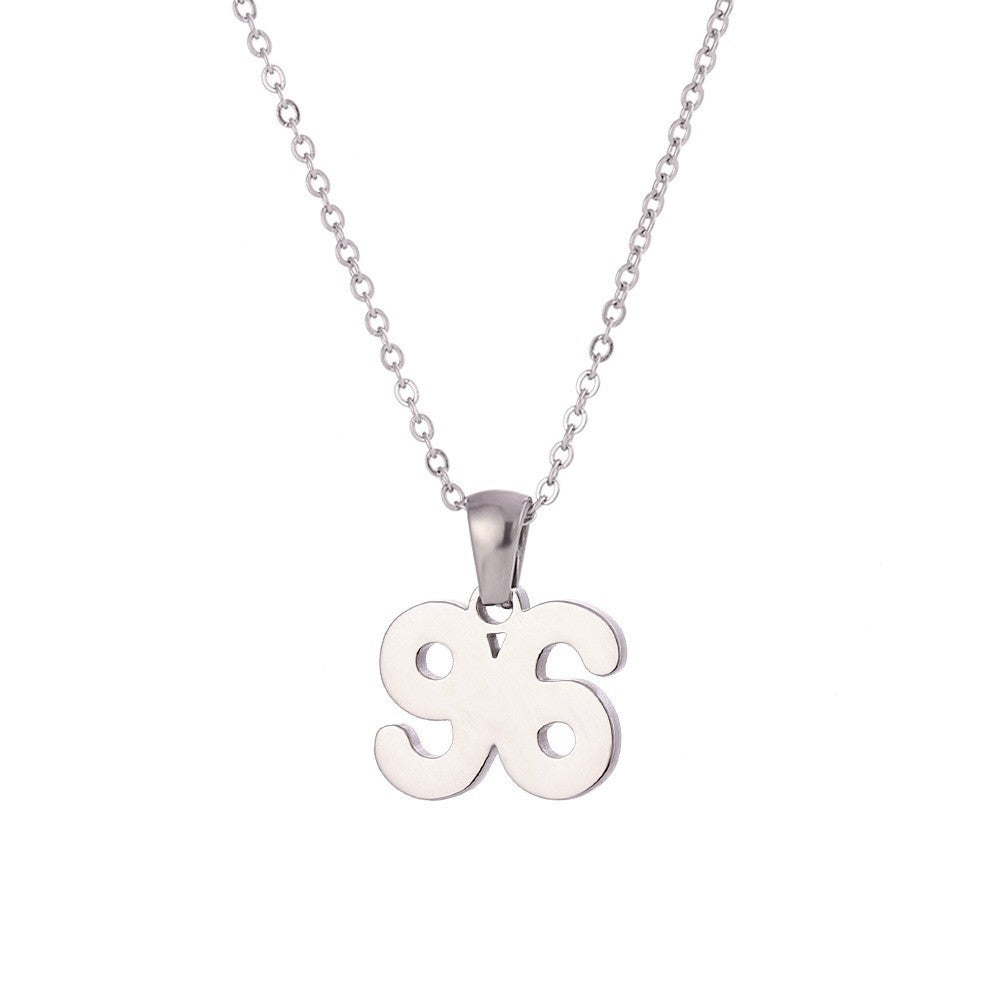 Collana Pendente Geometrica Minimalista da Donna in Acciaio Inox con Placcatura in Oro 18K e Finitura Smaltata