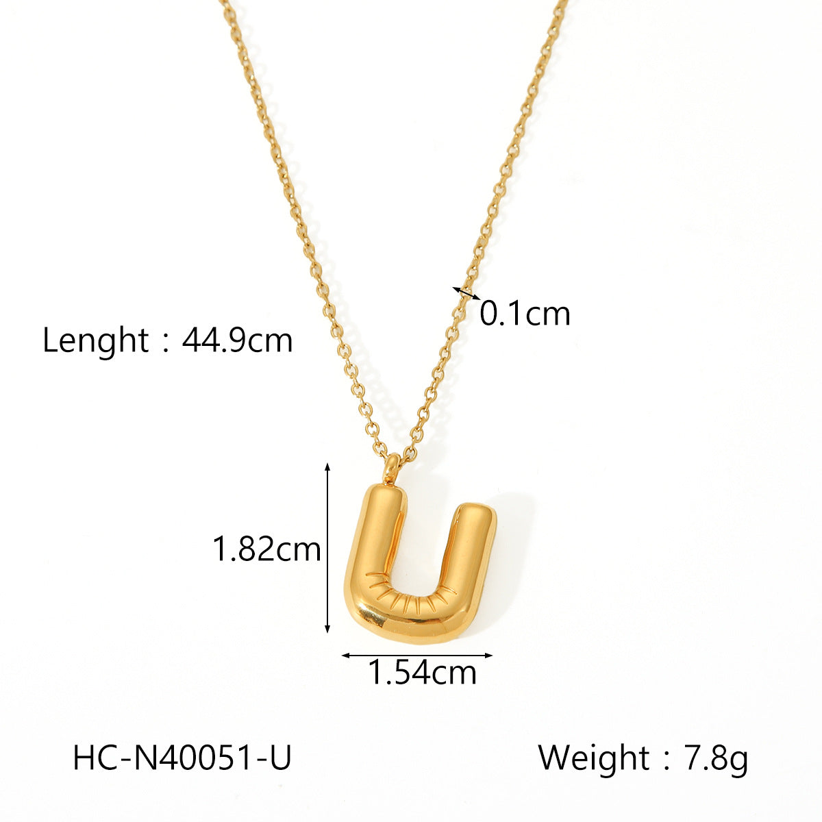 Collana con ciondolo a bolla in acciaio al titanio con finitura galvanica per donna, catena in acciaio inossidabile con ciondolo minimalista alla moda con alfabeto