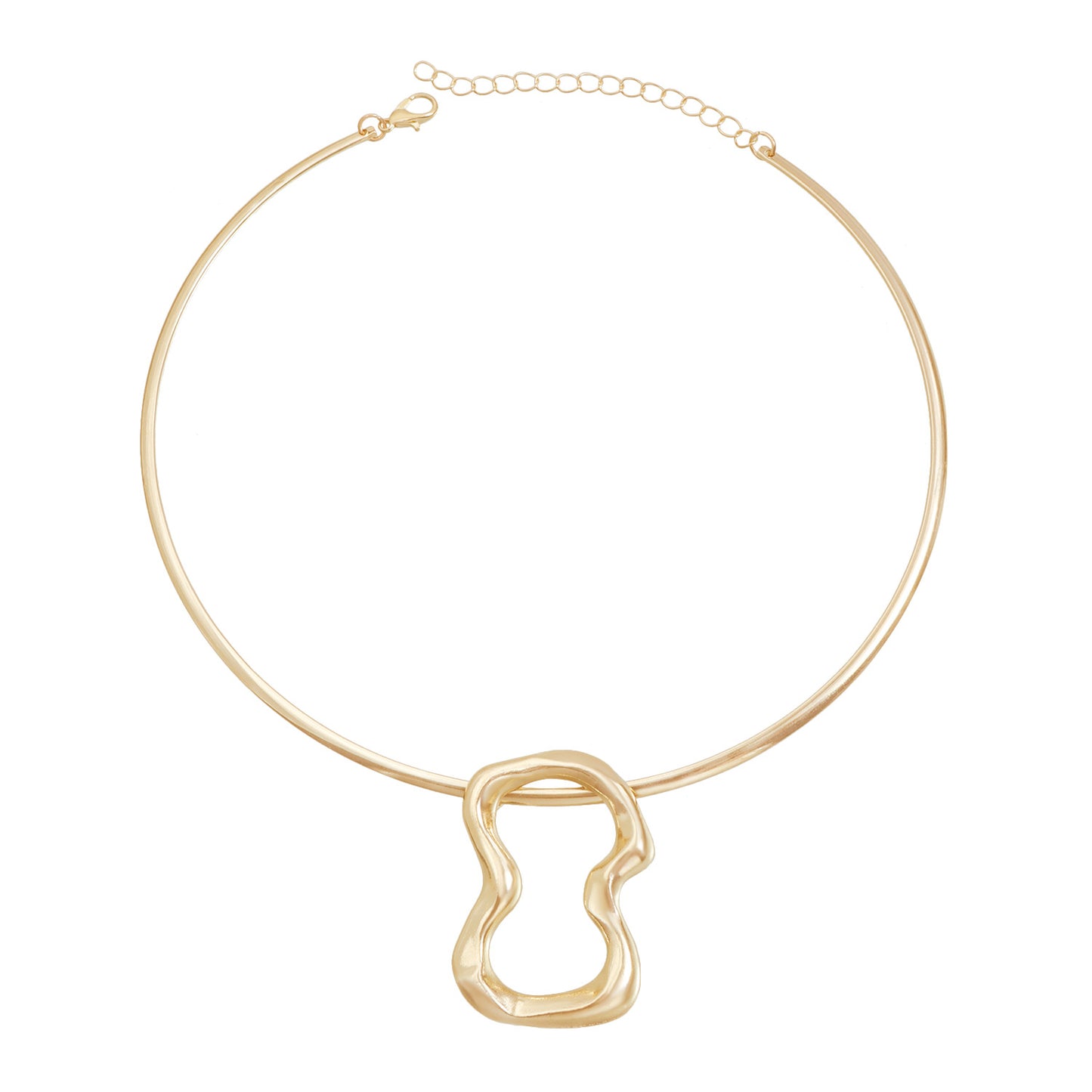 Geometric Fashion-Forward 8-Shaped Alloy Pendant Necklace Set with Plated Finish for Women