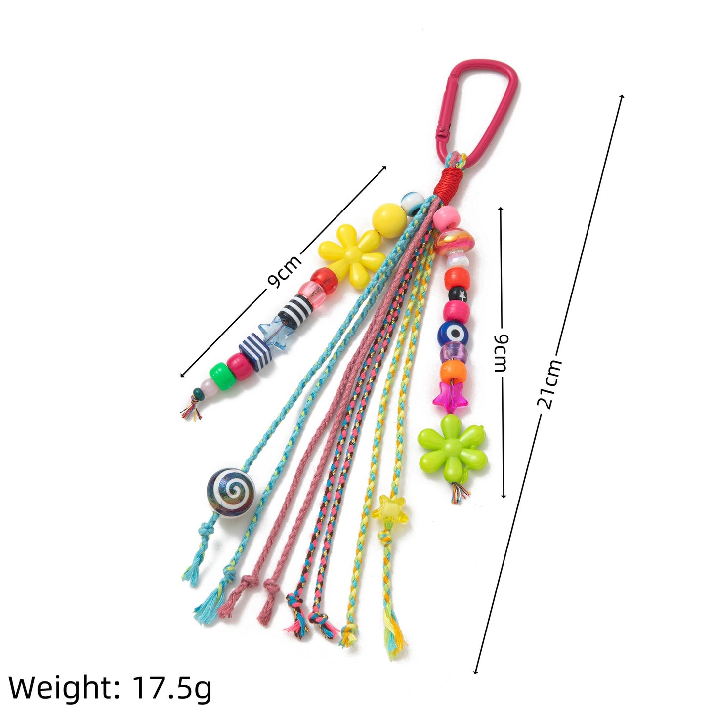 Colorful Resin Fruit and Animal Charm Keychain with Plated Finish