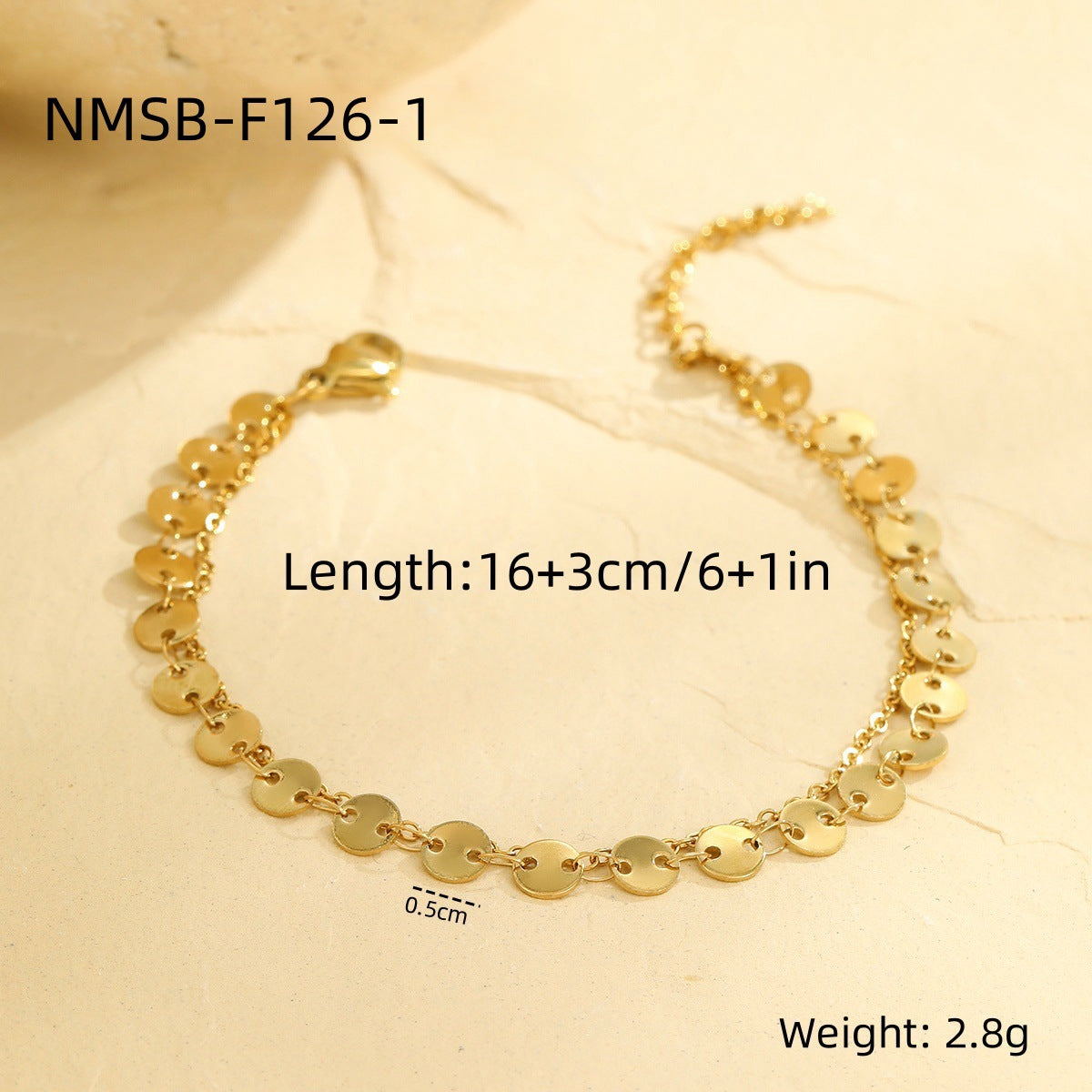 Vintage-Inspired Double-Layer Geometric Circle Bracelet for Women in Stainless Steel with Plated Finish