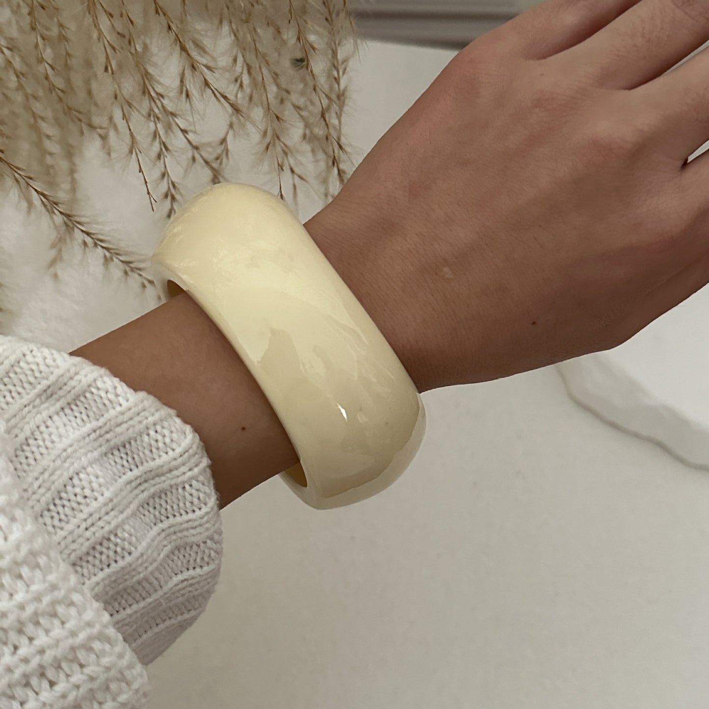 Set di bracciali a polsino placcati in lega geometrica minimalista