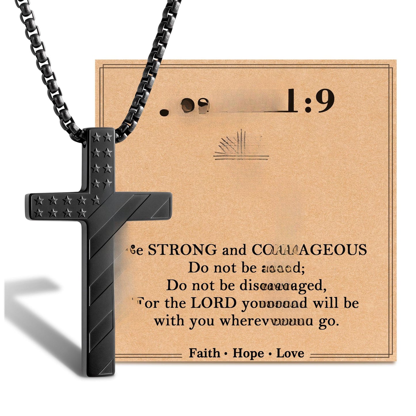 Casual Geometric Cross Stainless Steel Plated Pendant Necklace with Ball Chain for Unisex