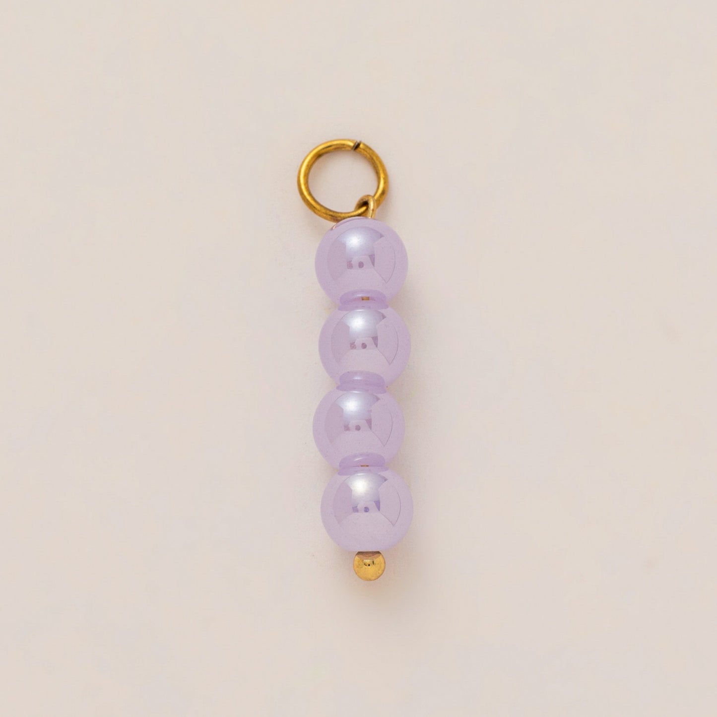 Vintage Gold Plated Stainless Steel Geometric Gemstone Shoe Charm Pendant with PVD Finish