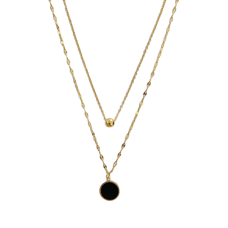 Vintage Geometric Titanium Steel Plated Necklace Unisex