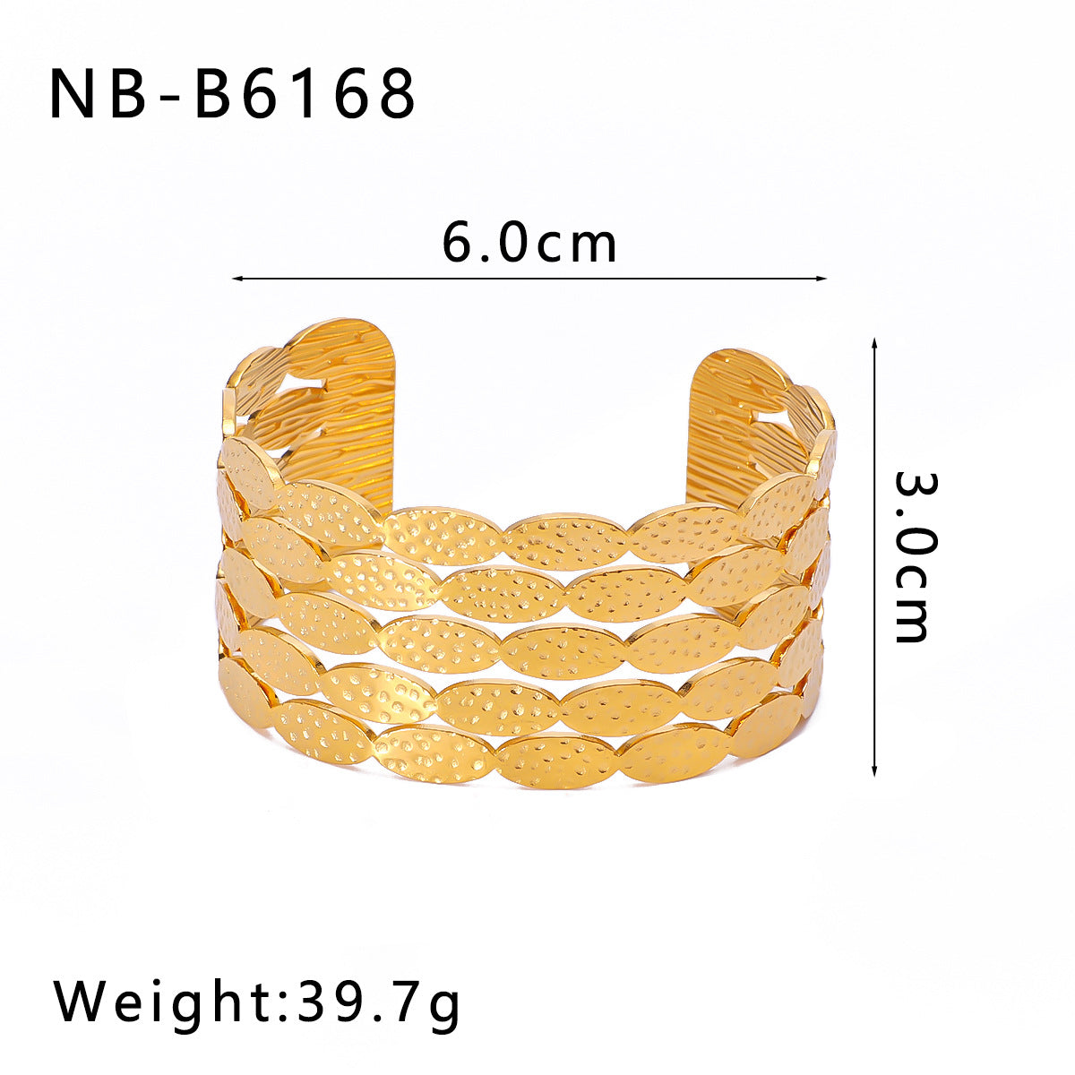 Ins Style Irregular Leaf-Shaped Stainless Steel Bracelet with 18K Gold Plating for Women