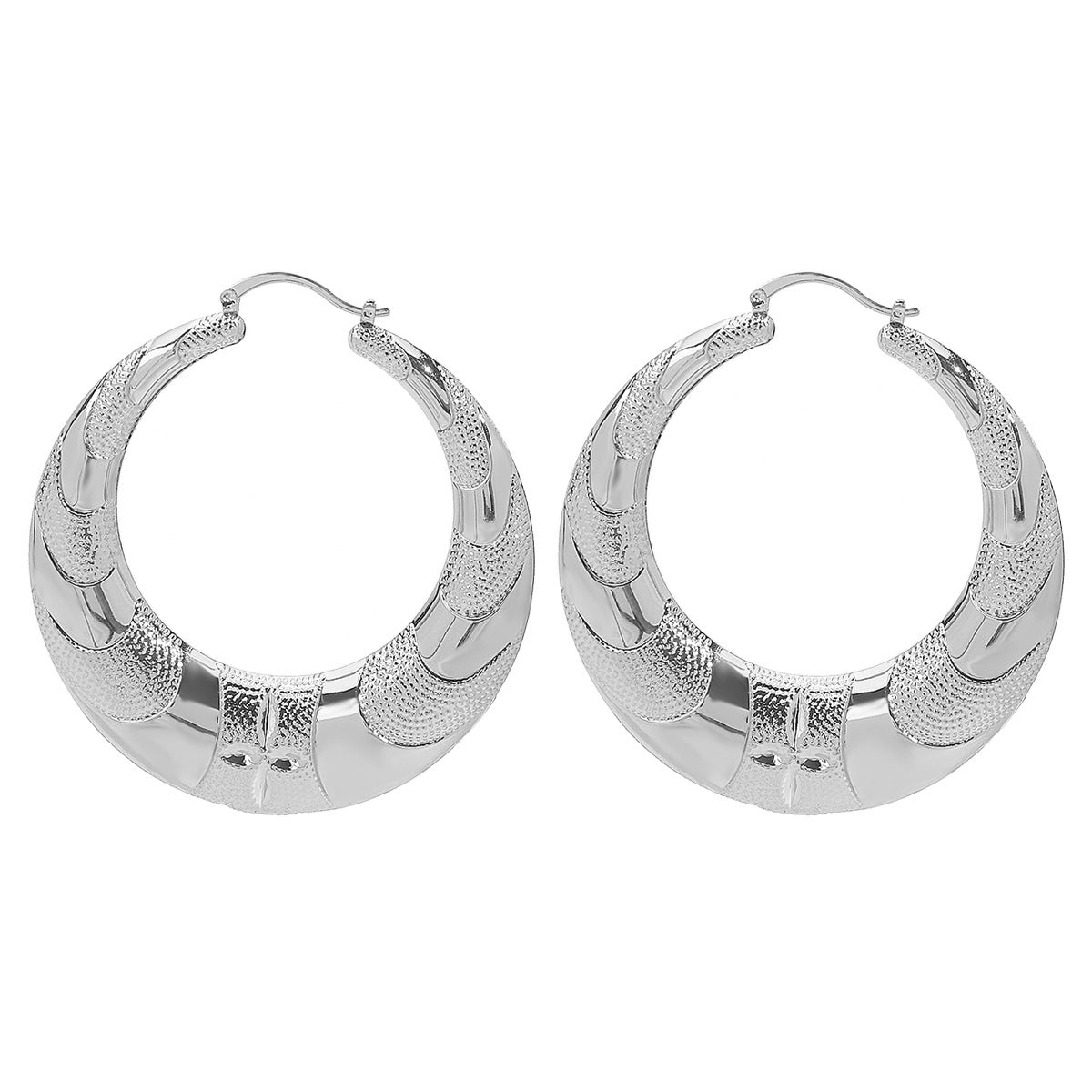 Pendientes de Tachuela Geométricos Minimalistas para Mujer de Hierro con Acabado Galvanizado a la Moda para Uso Diario