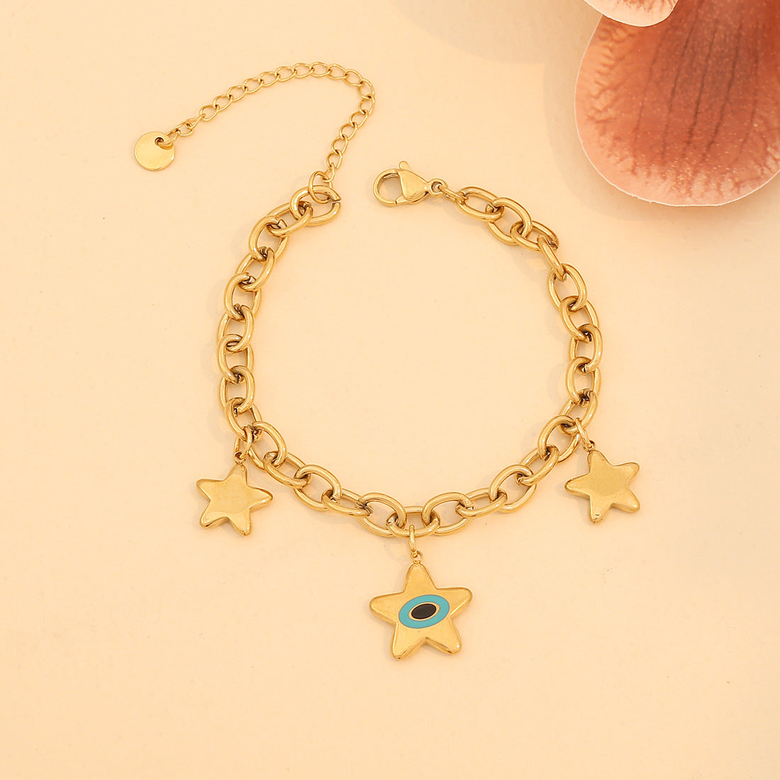 Bracciale da donna in acciaio inossidabile con farfalla e stella smaltate, motivi delfino e pesce