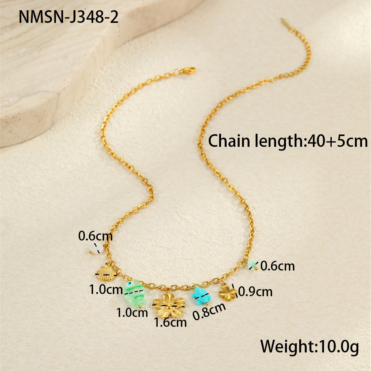Collana alla moda in acciaio inossidabile a forma di stella con finitura smaltata da donna, gioielli Dopamine ispirati all'oceano