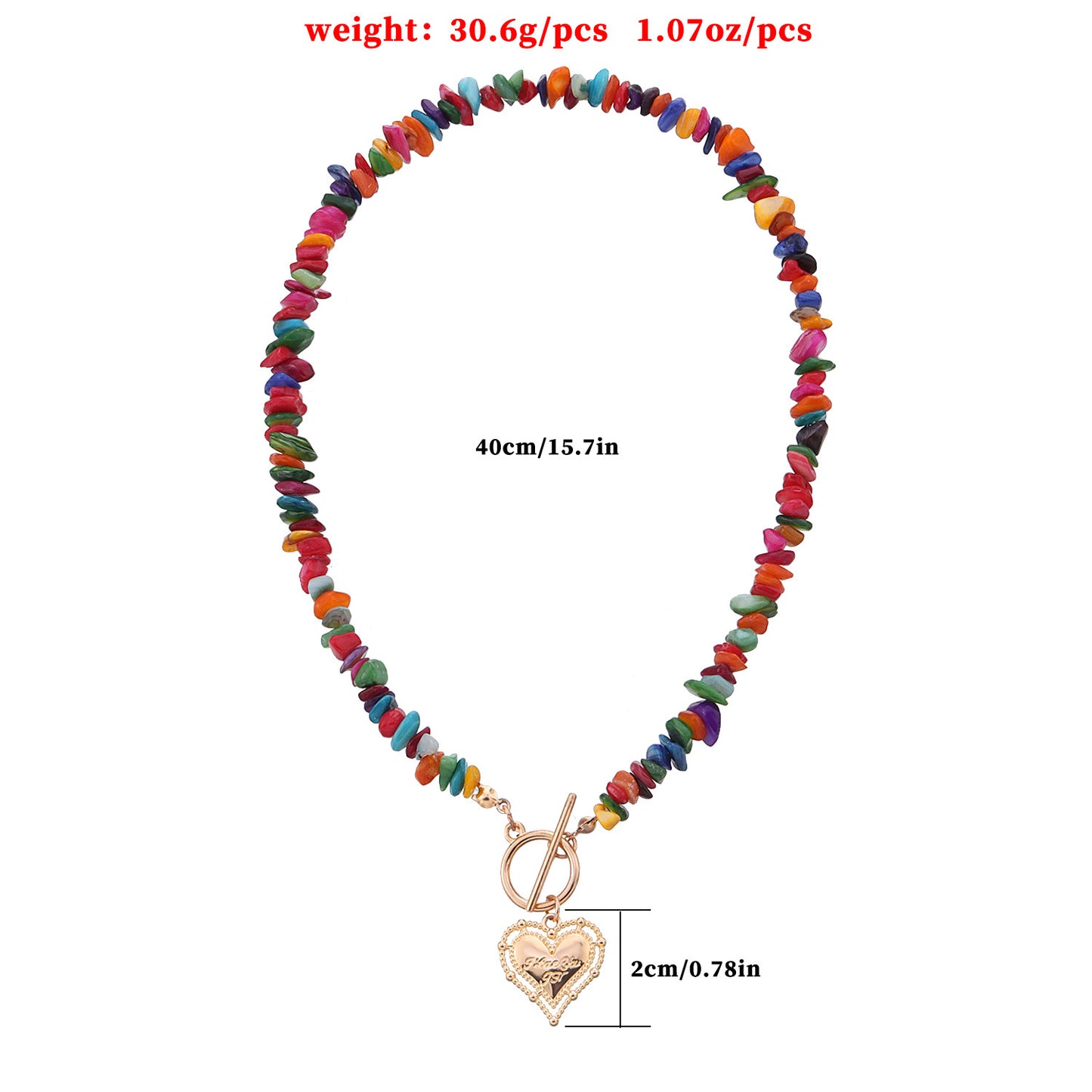 Elegant Hollow-Out Heart Pendant Necklace for Women Alloy Plated with Colorful Stones on Wavy Chain