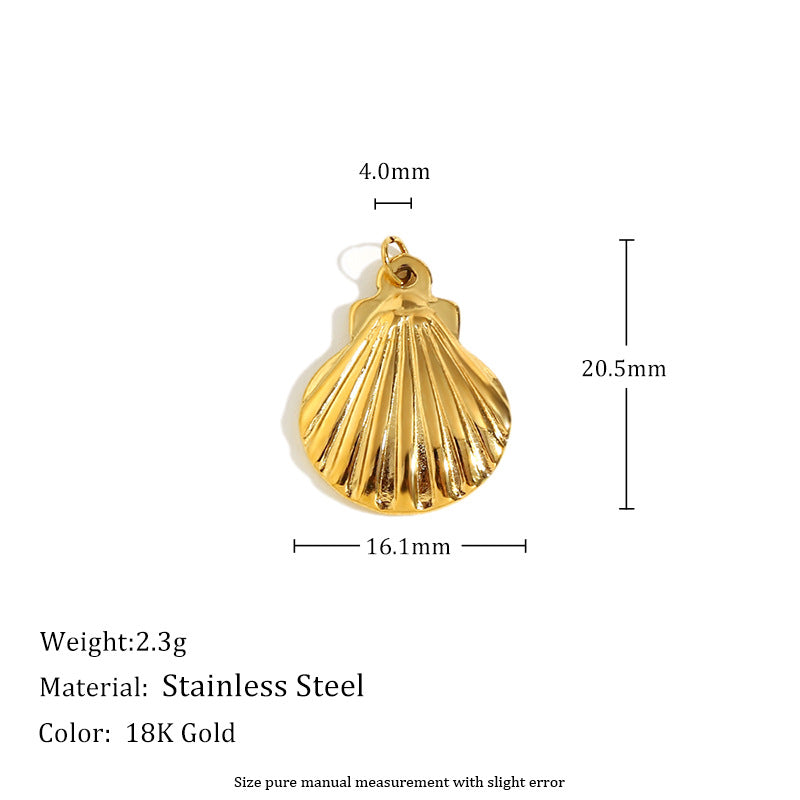 18K Gold Plated Stainless Steel Heart Charm Bar for Women