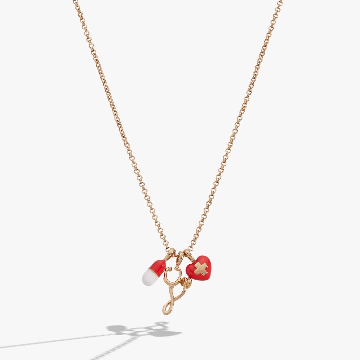 Vintage 18K Gold Plated Stainless Steel Pendant Charm Bar for Women