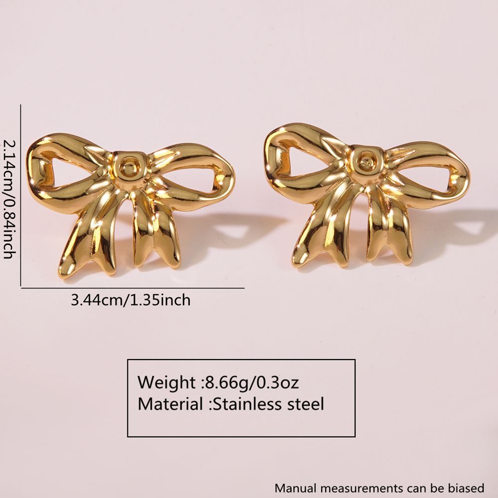 Elegant Gold Plated Stainless Steel Leaf Earrings for Women