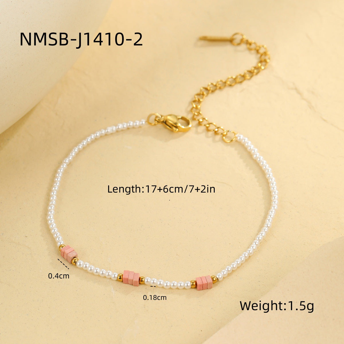 Conjunto de collar y pulsera de acero inoxidable con perlas barrocas geométricas bañadas en oro de 18K a la moda para mujer