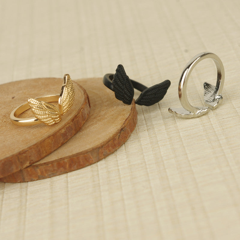 Anello Aperto Ala d'Angelo da Donna, Lega, Geometrico, Punk, Dolce Freddo, Minimalista, Austero, Individualista, Anello alla Moda