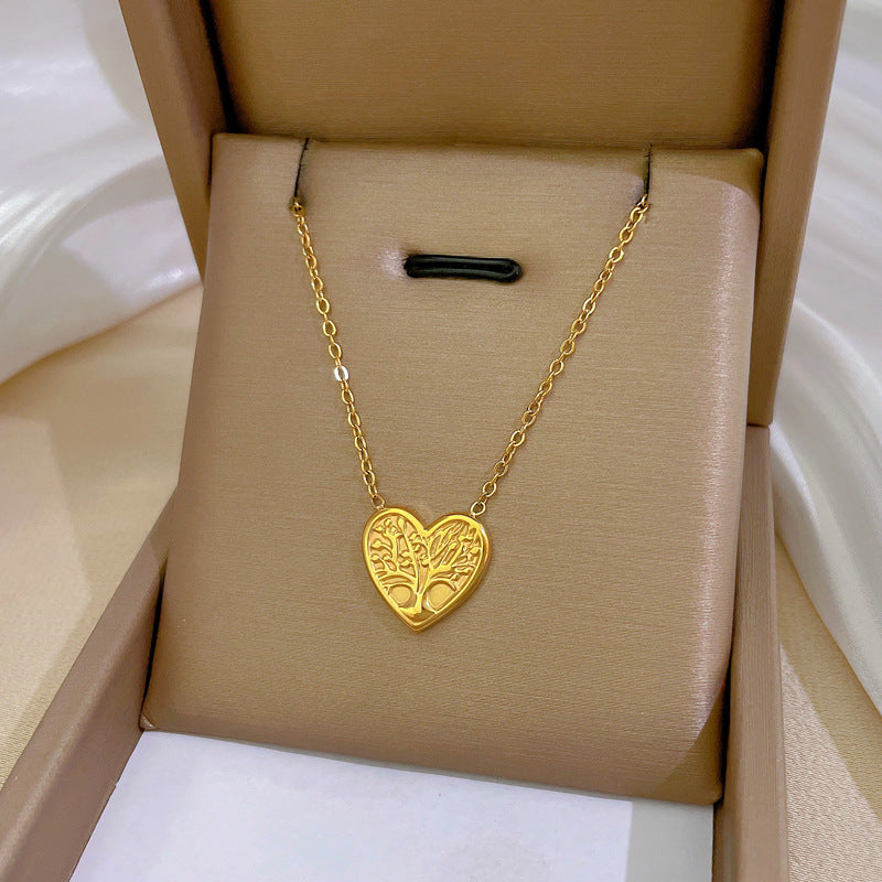Collar Minimalista de Acero de Titanio Geométrico con Dije de Acero Inoxidable 304 Bañado para Unisex