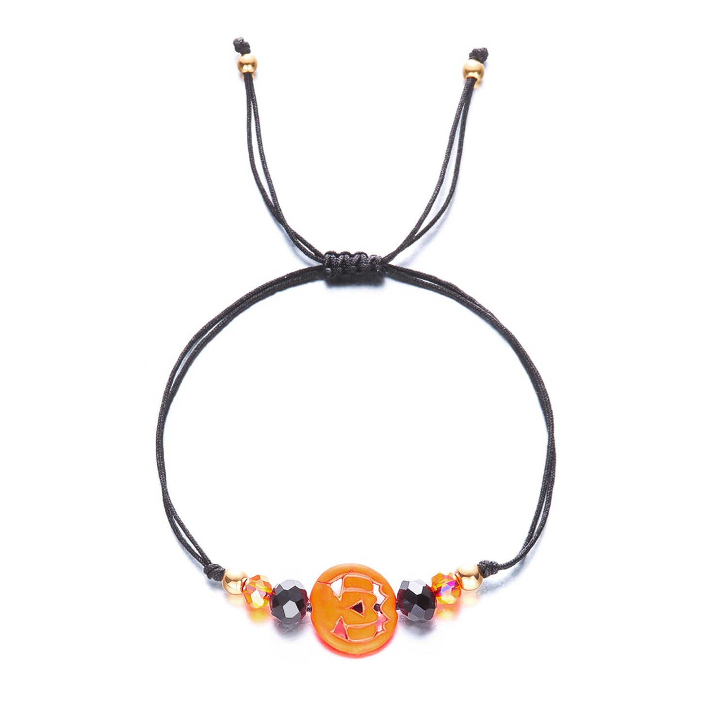 Pulsera de resina con calavera de calabaza de Halloween dulce y atrevida con motivos florales para mujeres y hombres