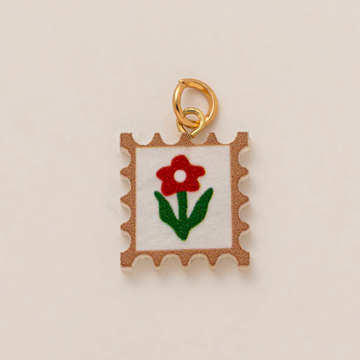 Vintage 18K Gold Plated Brass DIY Charm Bar Pendant