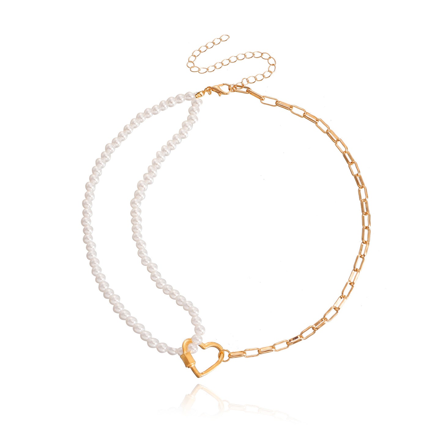 Minimalist Hollow Heart Pendant Necklace for Women Alloy with Plated Finish Snake Chain Style
