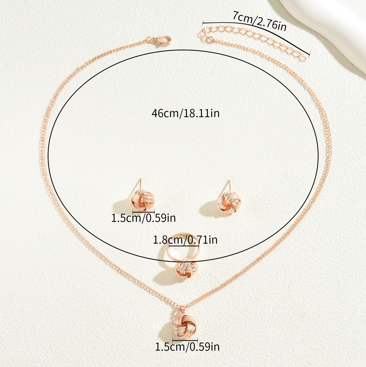 Conjunto de collar giratorio geométrico minimalista para mujer con colgante de aleación y acabado chapado