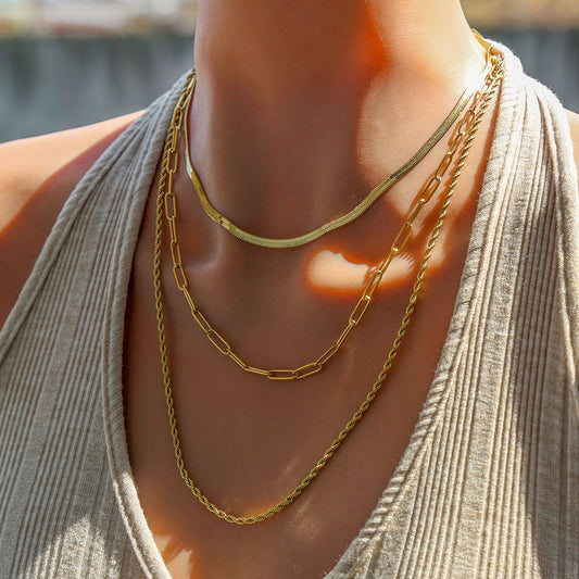 Elegant Geometric Stainless Steel Pendant Necklace for Women with Plated Finish