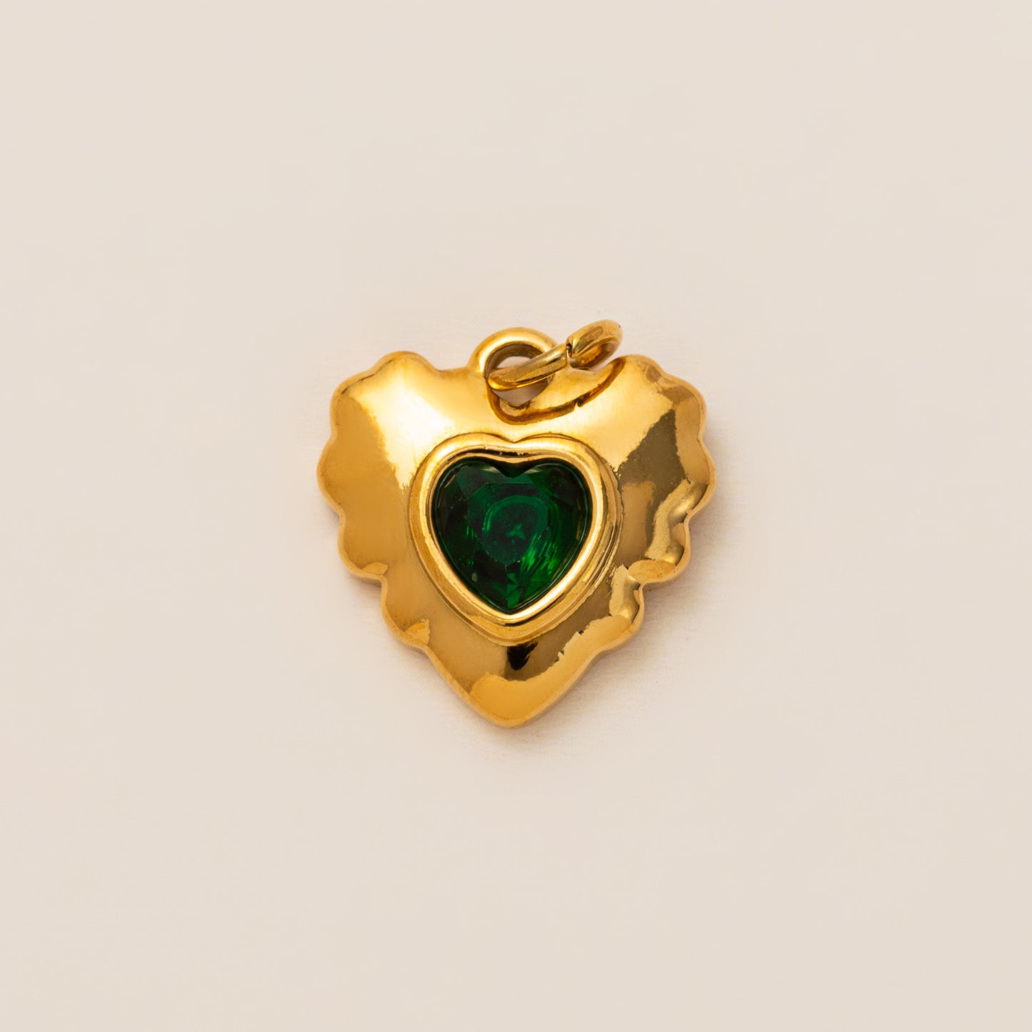 Vintage Heart Stainless Steel 18K Gold PVD Plated DIY Charm Bar