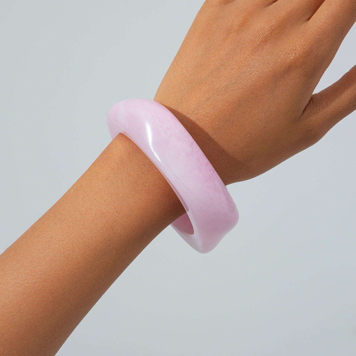 Vintage Geometric Marble Texture Acrylic Bracelet