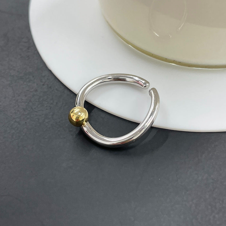 Anillo de Plata de Ley 925 Geométrico Minimalista para Mujer con Banda Trenzada Lisa