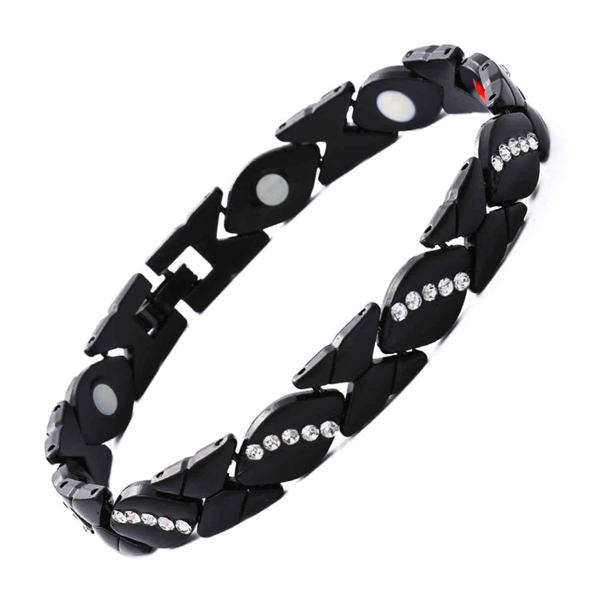 Bracciale Minimalista Magnetico Regolabile a Forma di Foglia in Lega di Zinco Placcato con Design Geometrico per Donna e Uomo