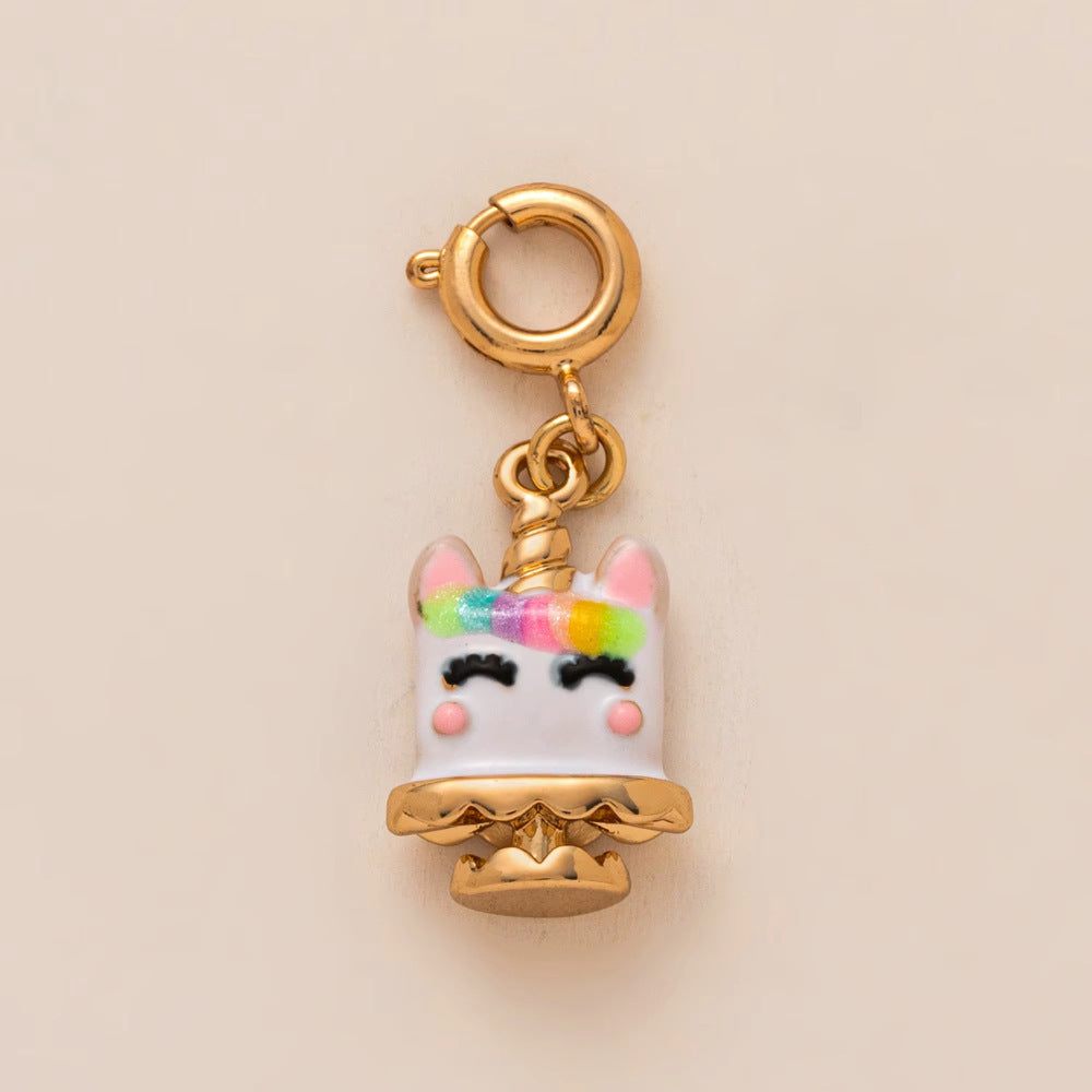 Minimalist Luxury 18K Gold Plated Brass Animal Pendant with Cubic Zirconia Charm Bar for Unisex