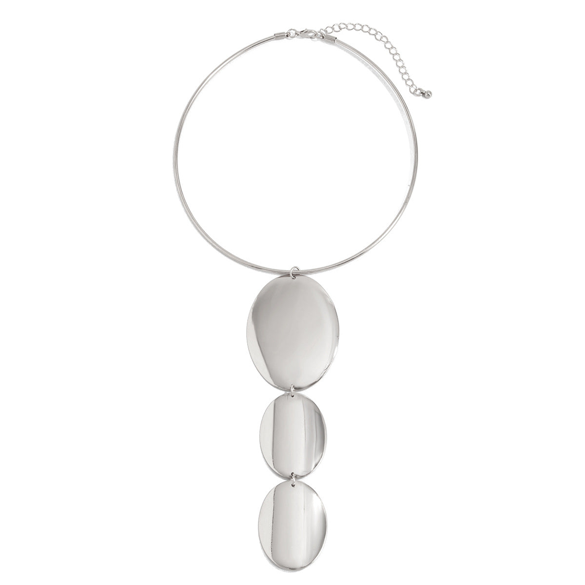 Minimalist Geometric Iron Plated Snake Chain Choker Necklace for Women