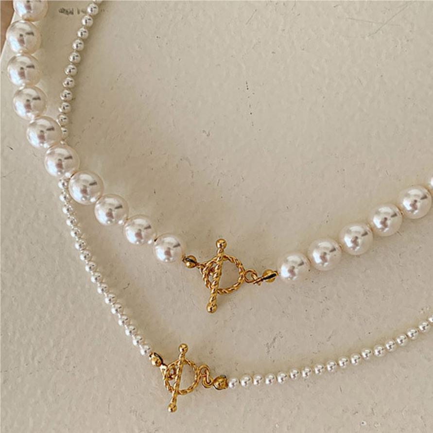 Minimalist Star-Shaped 925 Sterling Silver Pearl Necklace with Plated Finish for Women