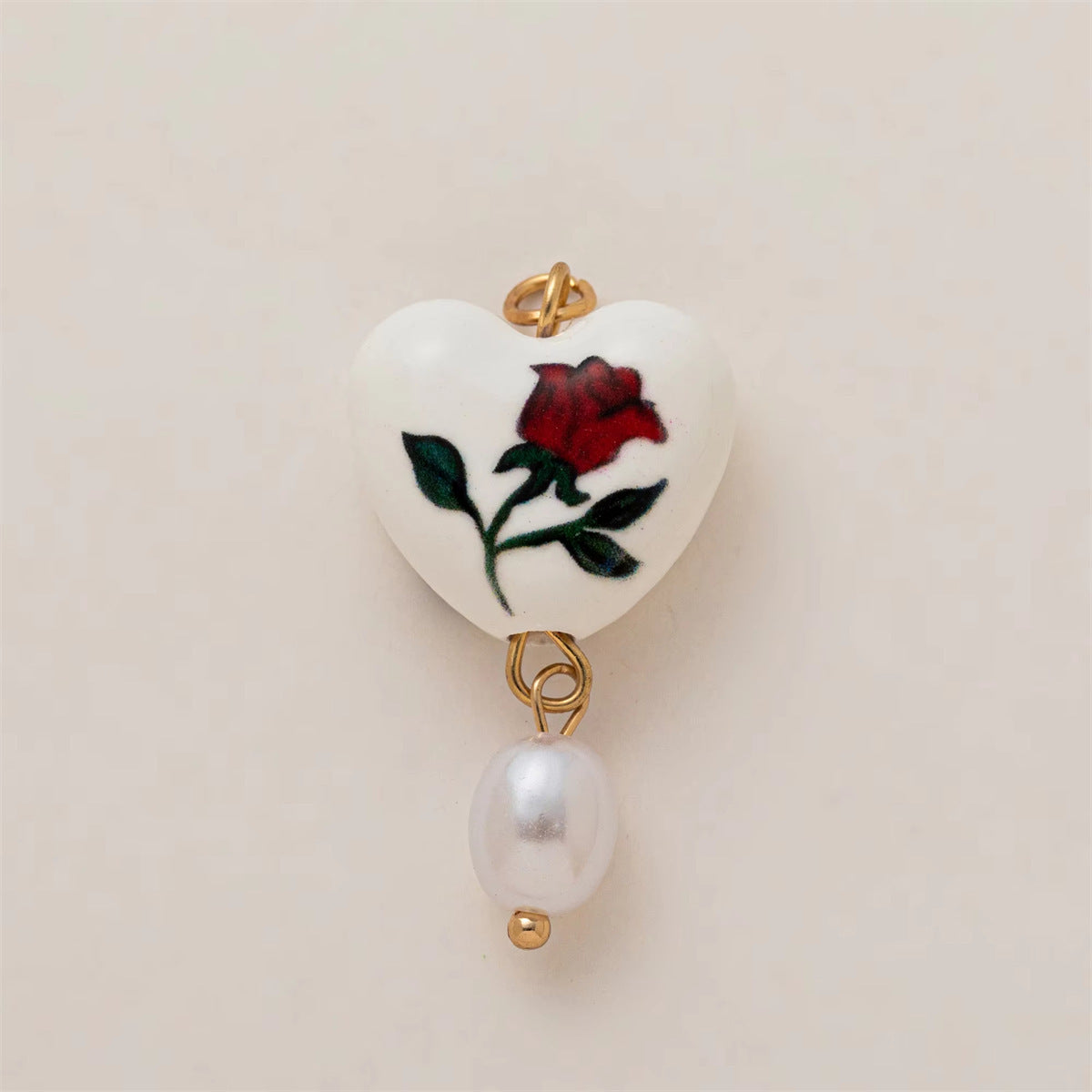 Minimalist Floral Pattern Brass PVD Plated DIY Charm Bar