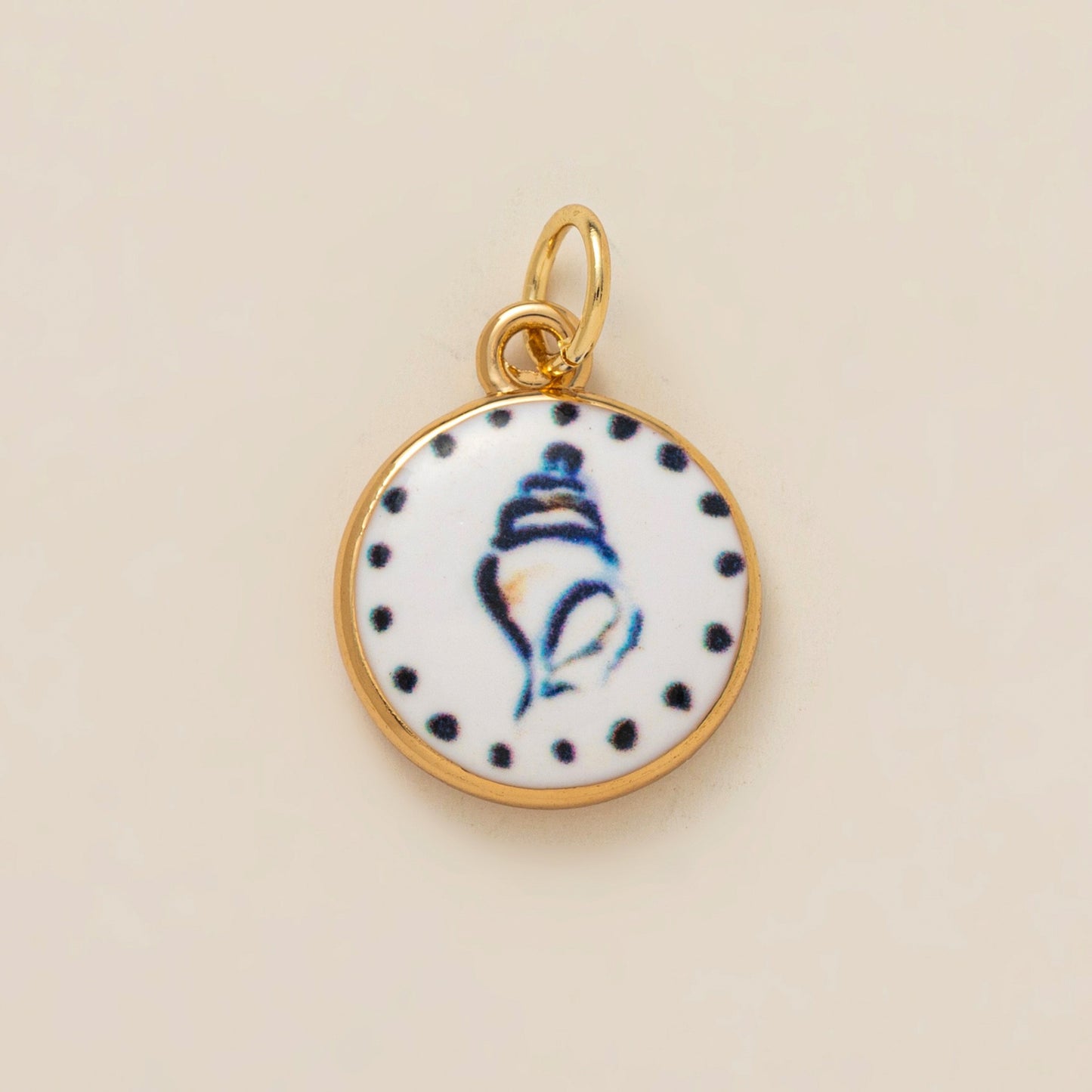 Heart Floral Plated Brass Charm Bar