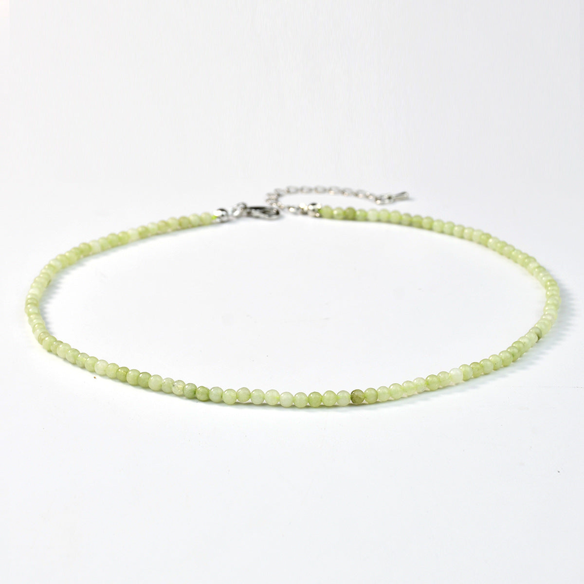 Collar colgante geométrico artístico vintage para mujer con cuentas de piedra natural tejidas a mano en cadena de bola redonda