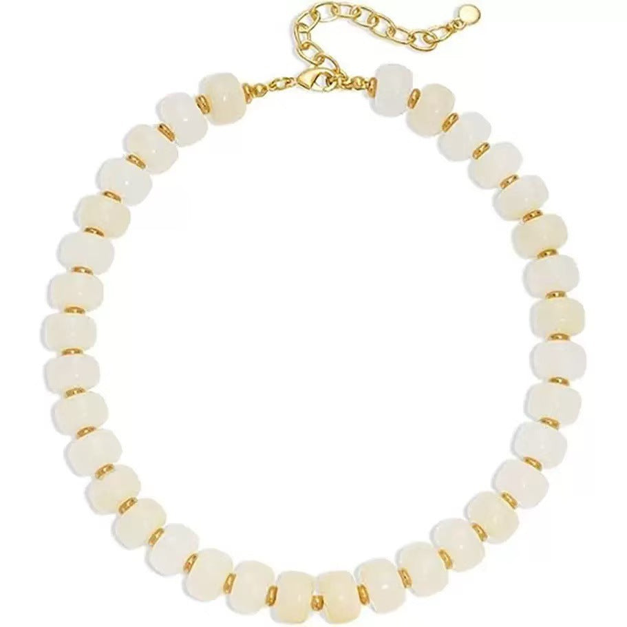 Luxury Heart Resin Pendant Acrylic Bead Necklace for Women