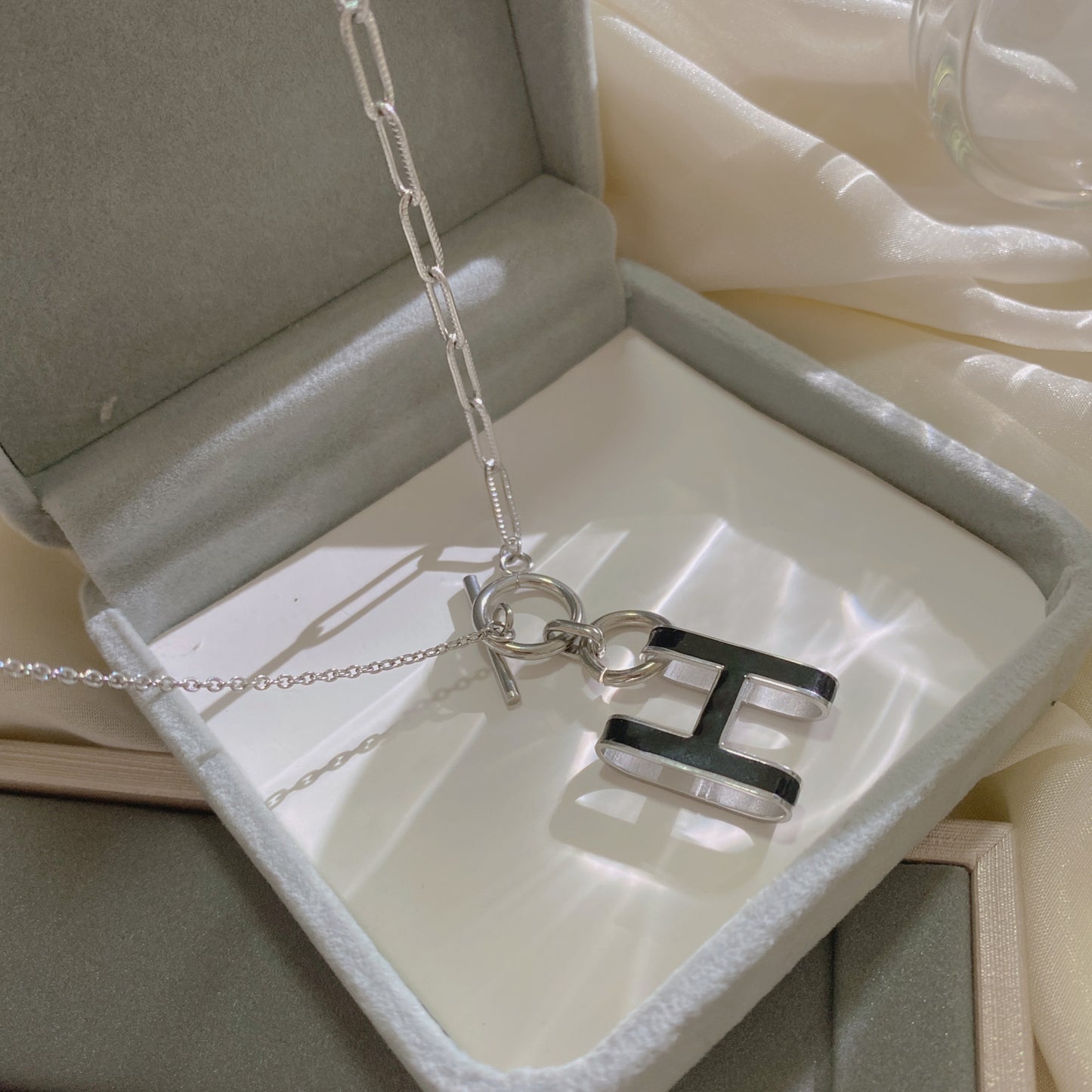 Sweet Punk Gold Plated Letter Titanium Steel Necklace with OT Clasp for Unisex