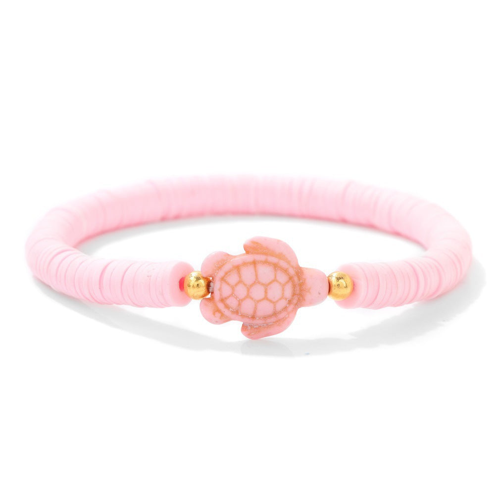 Bohemian Turtle Animal Shape Pearl Resin Bracelet Unisex Summer Beach Jewelry