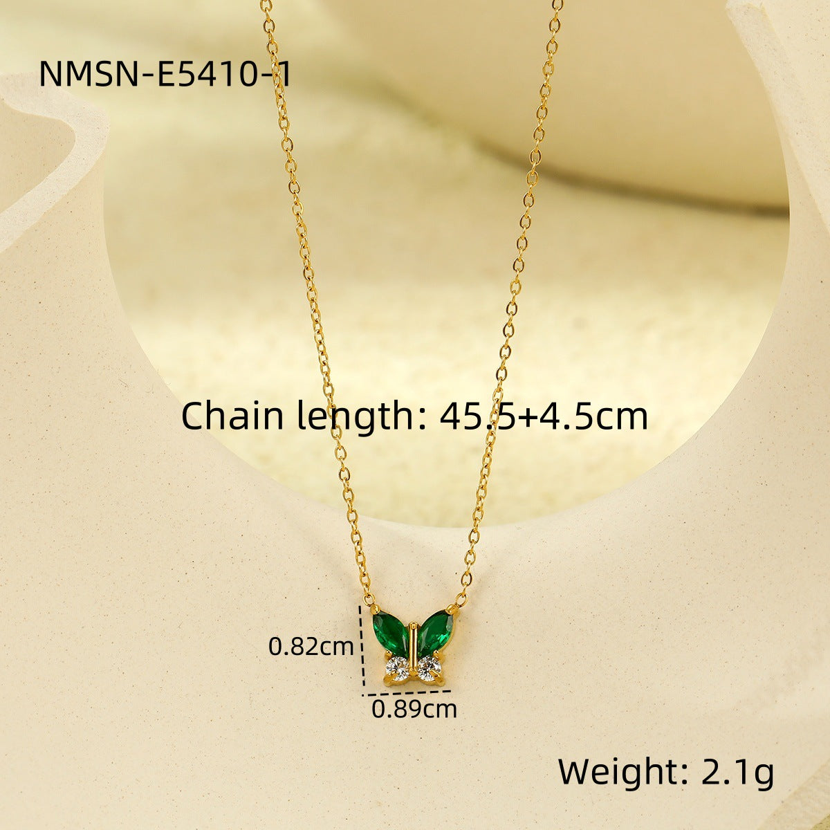 Collana alla moda in acciaio inossidabile placcato con zirconi a forma di fiocco per donna, catena clavicola minimalista