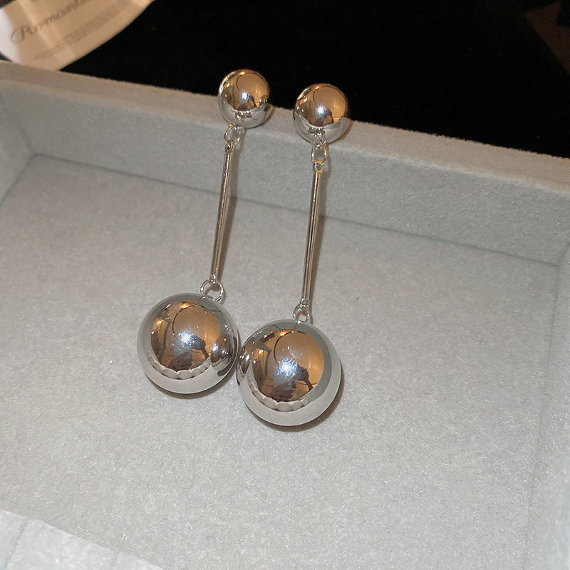 Orecchini a Nappa Geometrici Minimalisti in Metallo Placcato con Perni in Argento Sterling