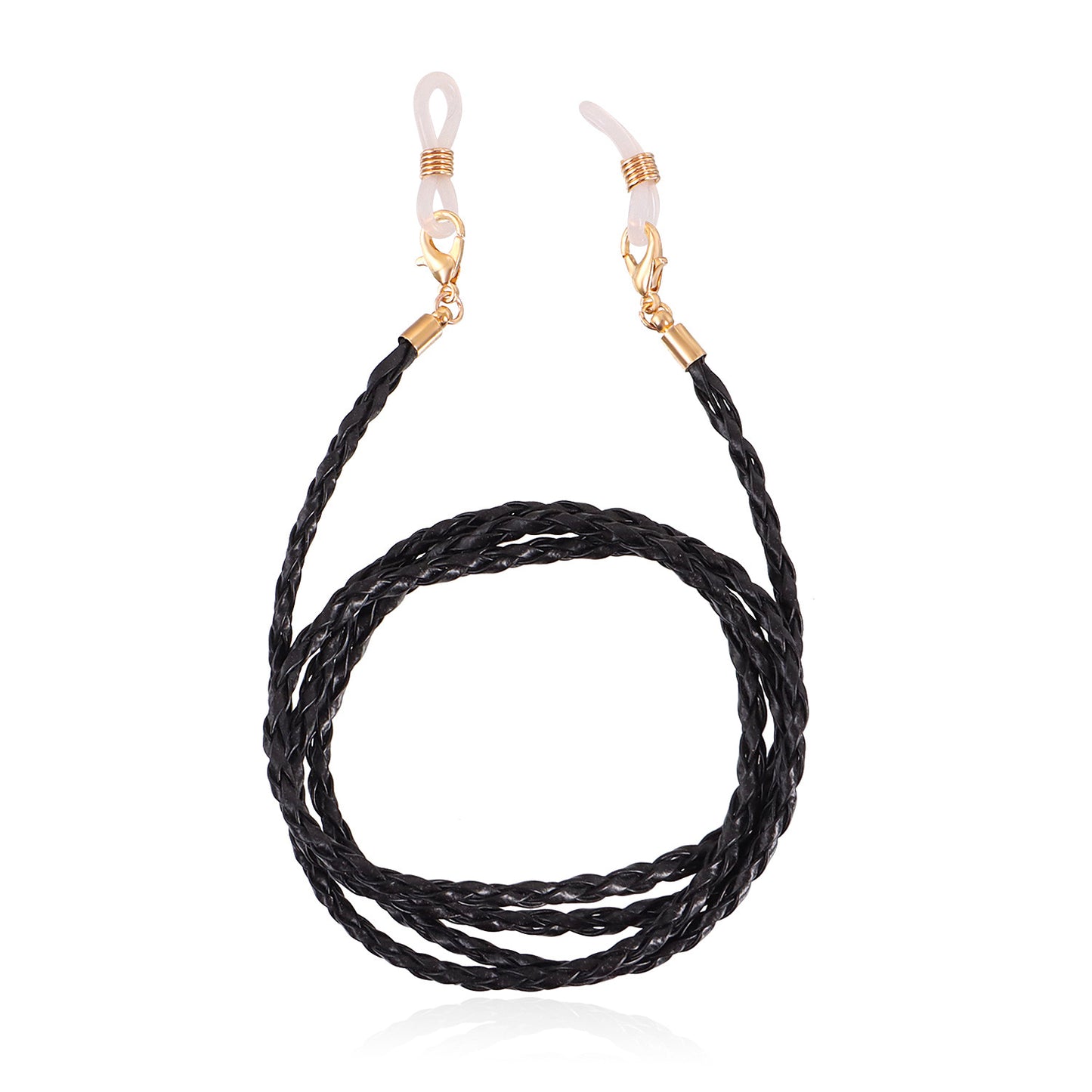 Elegant Fashion Braided Leather Eyeglass Chain for Women