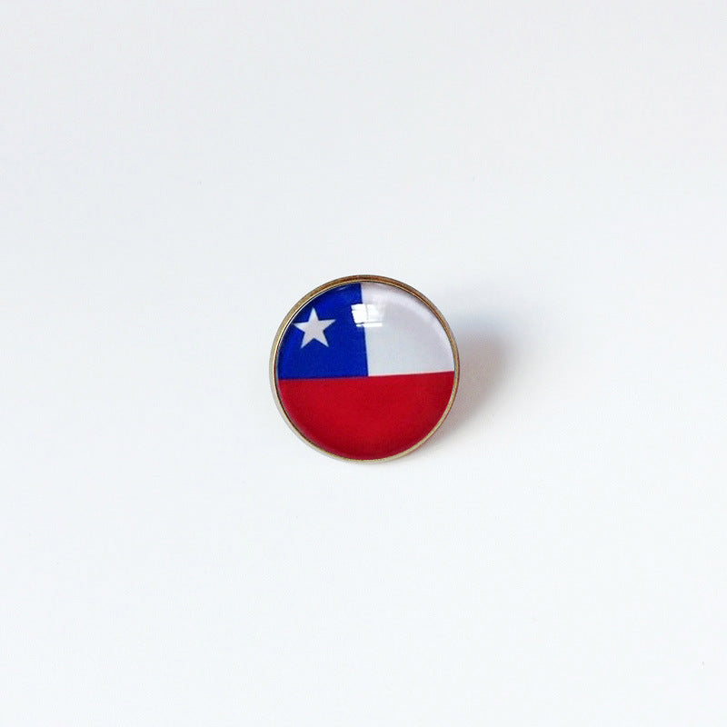 Pin de Solapa de Aleación Esmaltado Personalizado con Diseño de Bandera del Mundo para Hombres y Mujeres