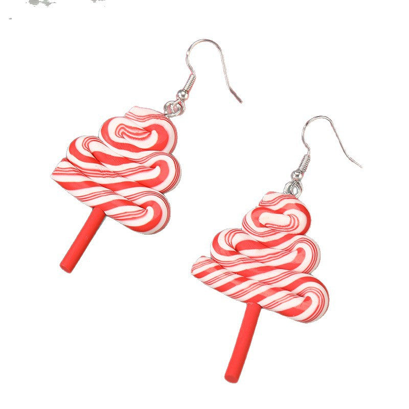 Pendientes de tachuela de árbol de Navidad geométricos minimalistas para niñas hechos de resina plástica con acabado chapado