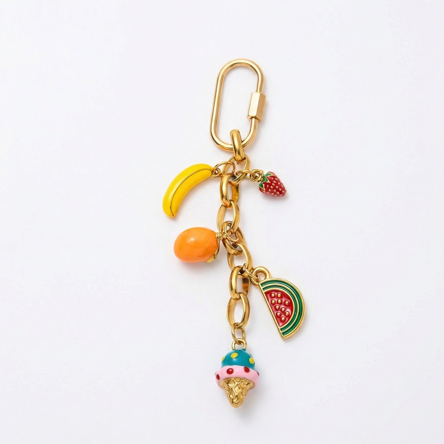 Sweet Striped Fish Animal Brass Charm Bar for Bag DIY Pendant