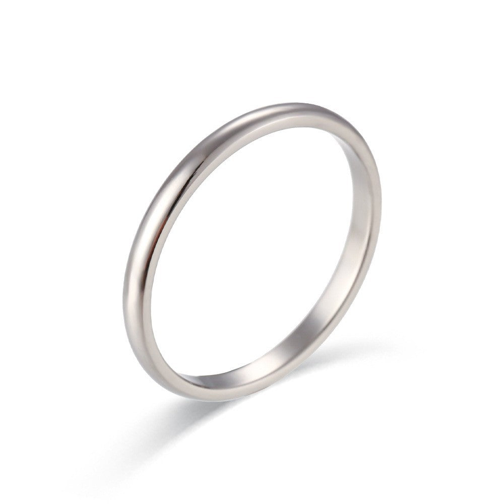 Anello minimalista geometrico in acciaio inossidabile con placcatura in oro 18 carati e zirconi micro-pavé da donna