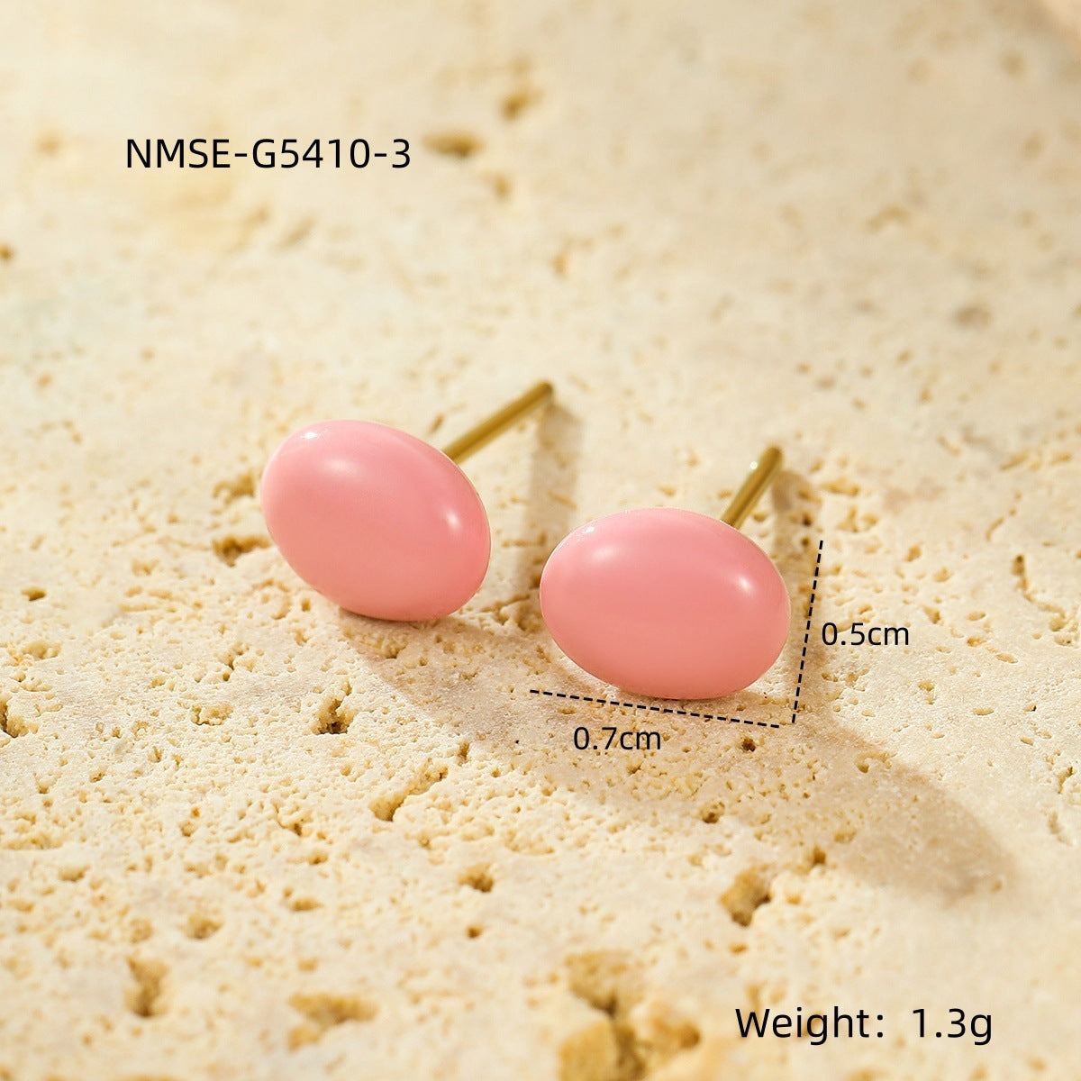 Orecchini a perno con perline in acciaio inossidabile alla moda e minimalisti, con placcatura in oro 18 carati e accento a goccia per donne