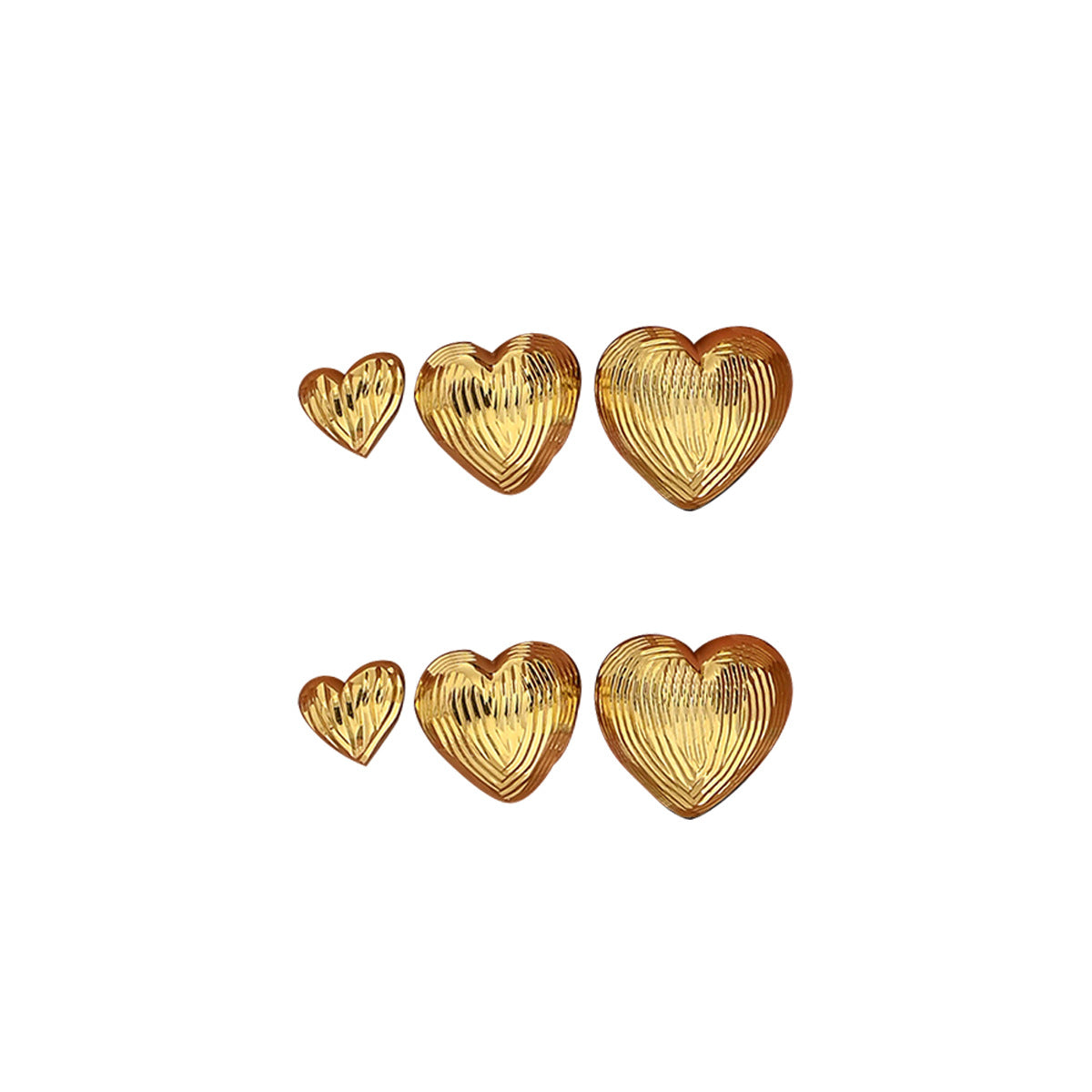 Elegantes Pendientes Geométricos en Forma de Corazón para Mujer con Cobre Bañado y Postes de Acero Inoxidable
