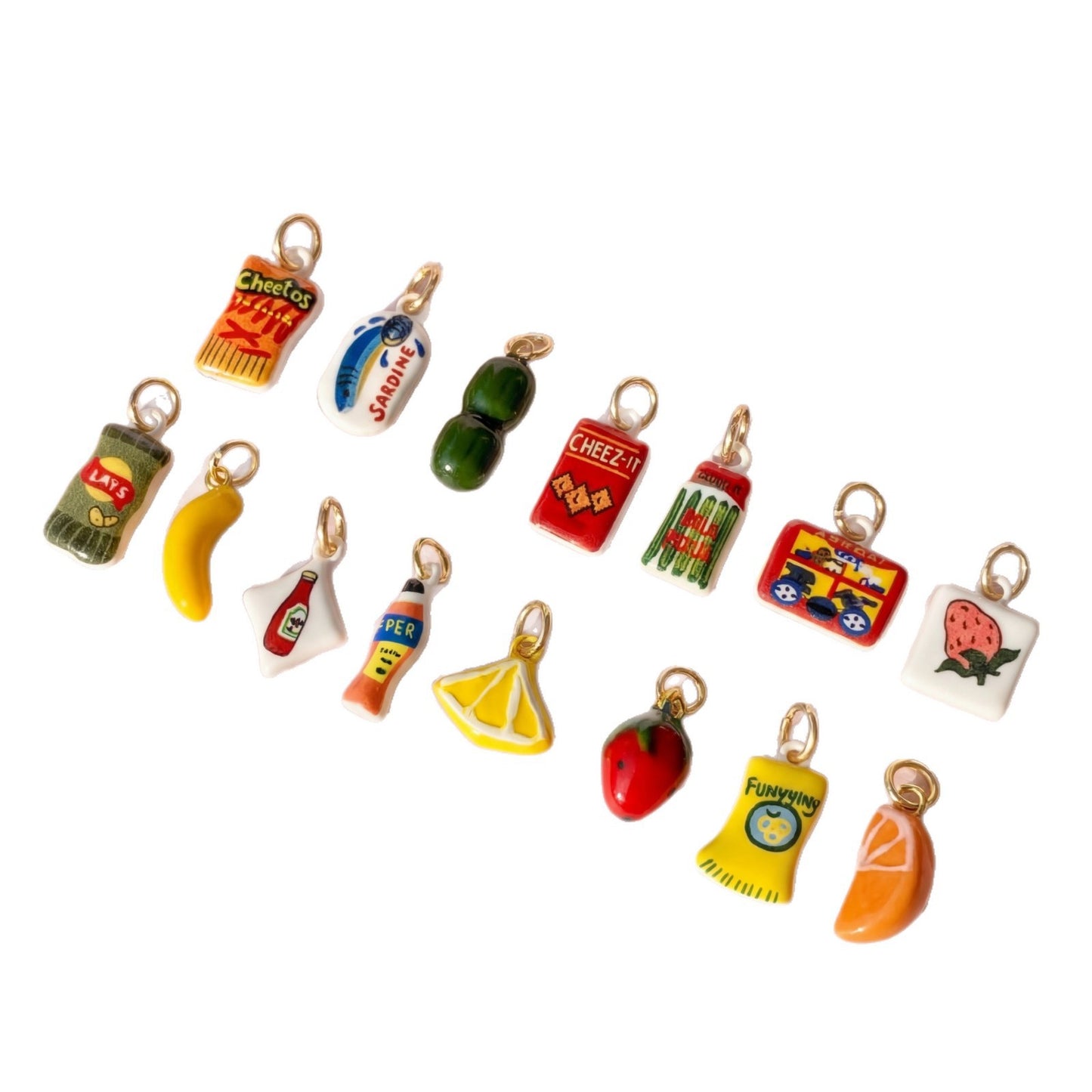 Sweet Plated Brass Fruit Shoe Charm Accessory